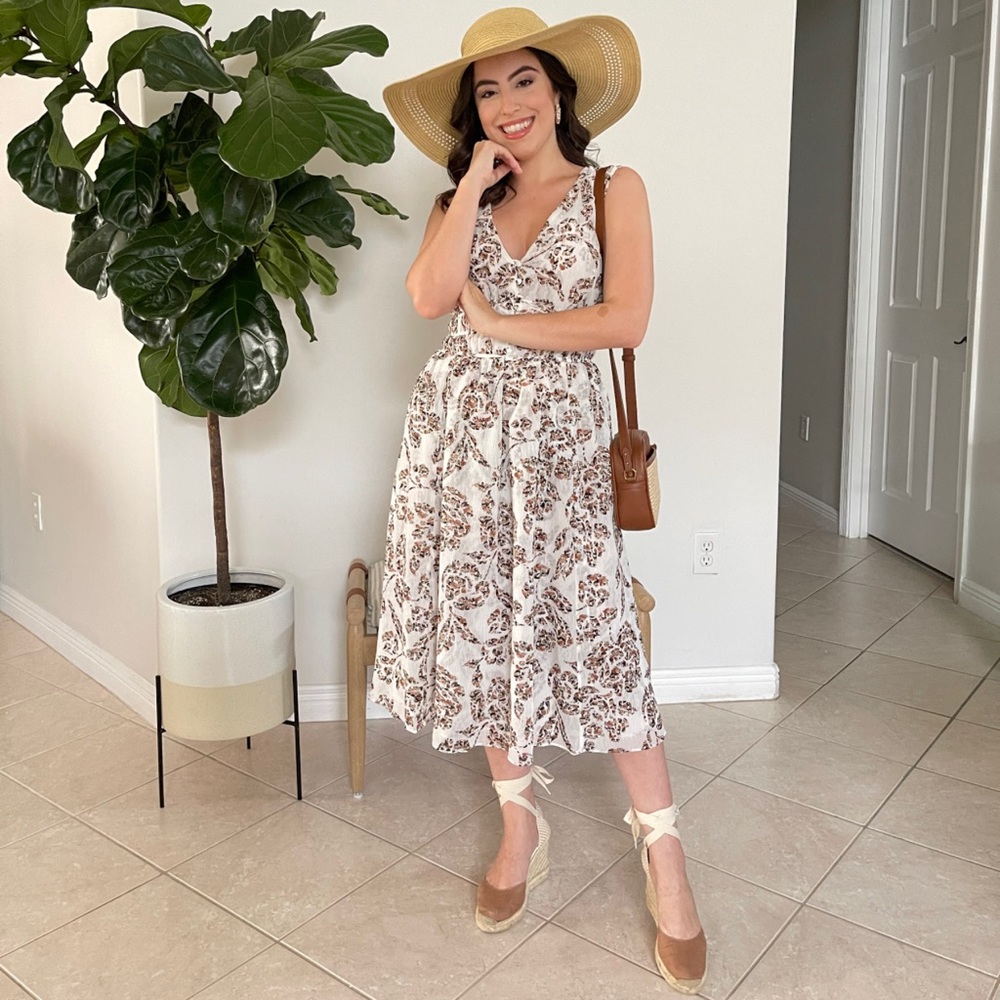 Floral Print Fit and Flare Dress